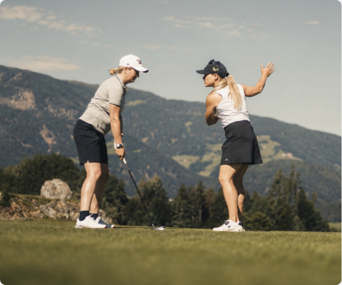 Golf course in the South Tyrol mountains